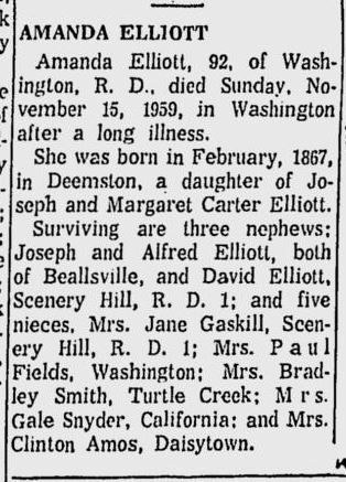 Amanda Elliott obit